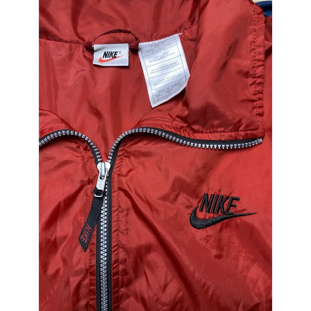 Vintage 90's Nike Color block Windbreaker Jacket Classic Red Full Zip Athletic - Picture 3 of 11